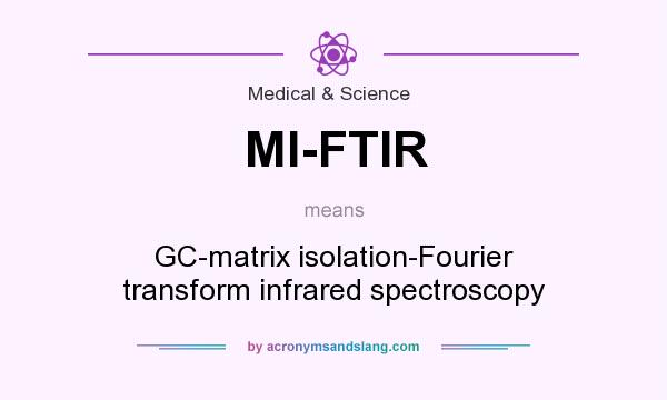 What does MI-FTIR mean? It stands for GC-matrix isolation-Fourier transform infrared spectroscopy