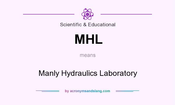 What does MHL mean? It stands for Manly Hydraulics Laboratory