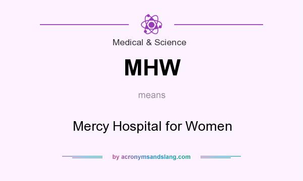 What does MHW mean? It stands for Mercy Hospital for Women