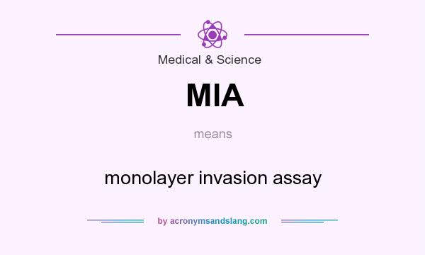 What does MIA mean? It stands for monolayer invasion assay