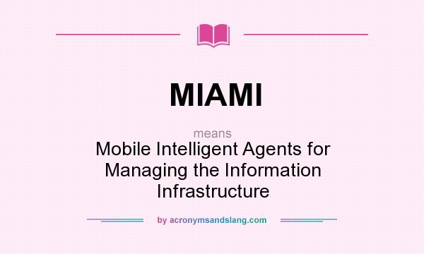 What does MIAMI mean? It stands for Mobile Intelligent Agents for Managing the Information Infrastructure