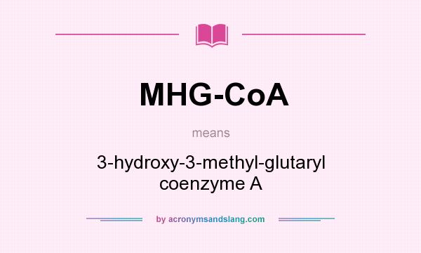 What does MHG-CoA mean? It stands for 3-hydroxy-3-methyl-glutaryl coenzyme A