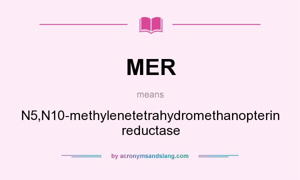 What does MER mean? It stands for N5,N10-methylenetetrahydromethanopterin reductase