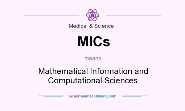 What does MICs mean? It stands for Mathematical Information and Computational Sciences