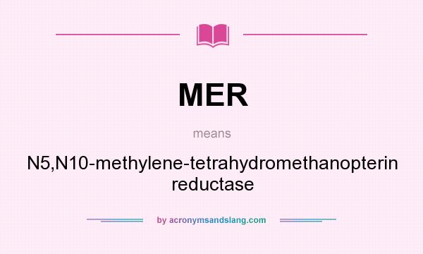 What does MER mean? It stands for N5,N10-methylene-tetrahydromethanopterin reductase