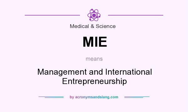 What does MIE mean? It stands for Management and International Entrepreneurship