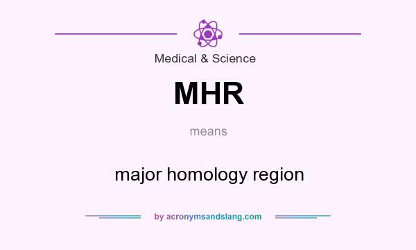 What does MHR mean? It stands for major homology region