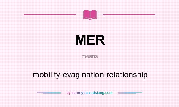 What does MER mean? It stands for mobility-evagination-relationship