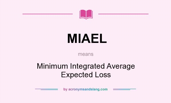 What does MIAEL mean? It stands for Minimum Integrated Average Expected Loss