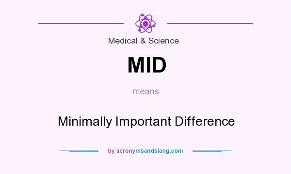 What does MID mean? It stands for Minimally Important Difference