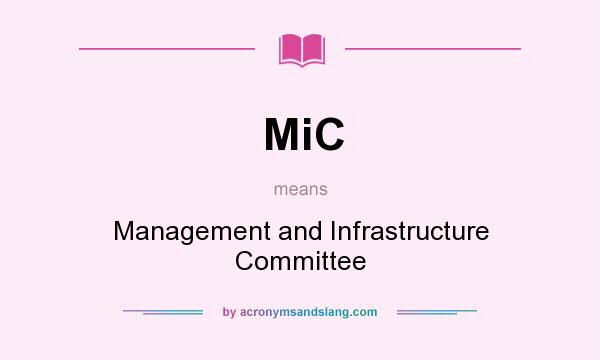 What does MiC mean? It stands for Management and Infrastructure Committee