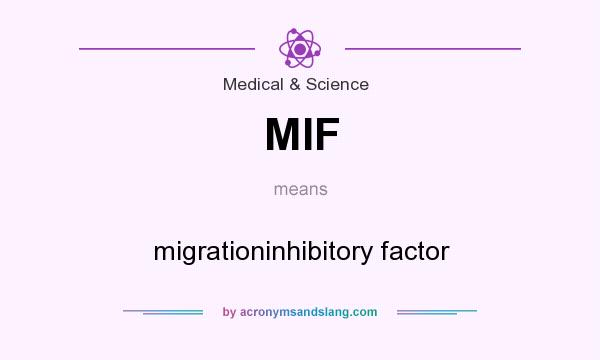 What does MIF mean? It stands for migrationinhibitory factor