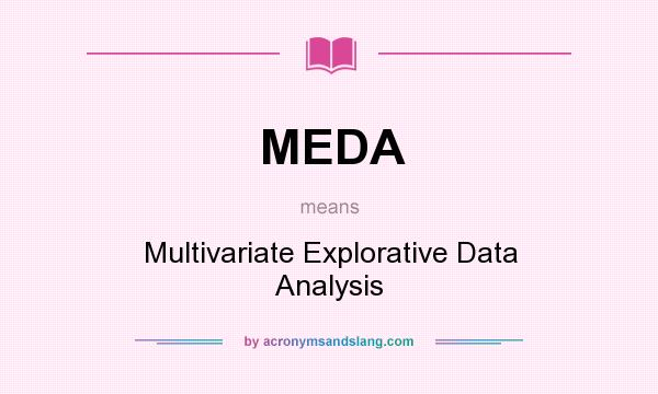 What does MEDA mean? It stands for Multivariate Explorative Data Analysis