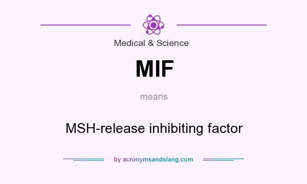 What does MIF mean? It stands for MSH-release inhibiting factor