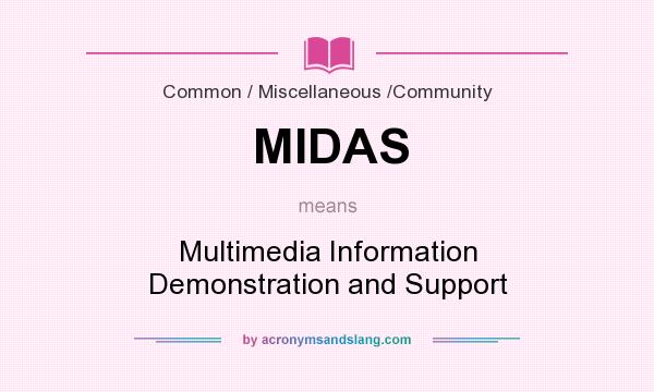 What does MIDAS mean? It stands for Multimedia Information Demonstration and Support