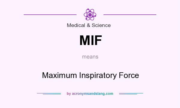 What does MIF mean? It stands for Maximum Inspiratory Force