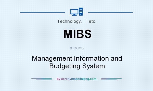 What does MIBS mean? It stands for Management Information and Budgeting System