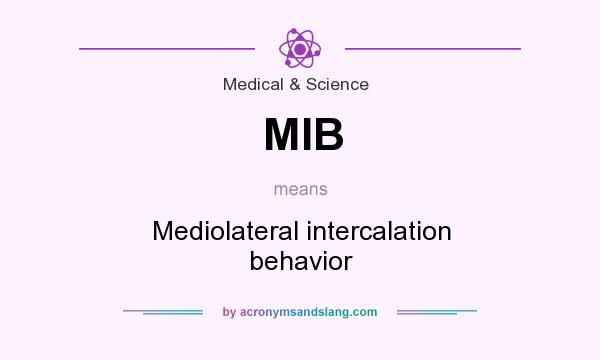 What does MIB mean? It stands for Mediolateral intercalation behavior