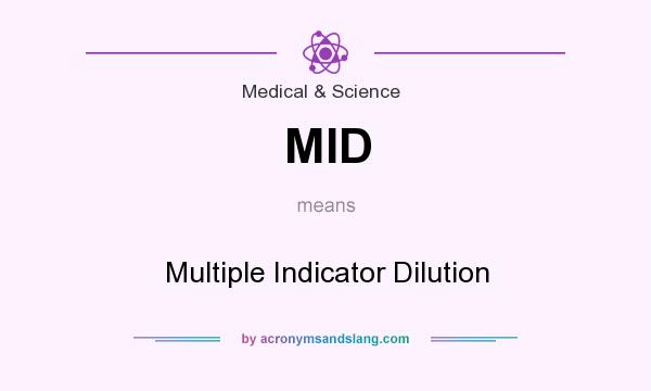 What does MID mean? It stands for Multiple Indicator Dilution
