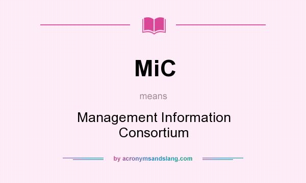 What does MiC mean? It stands for Management Information Consortium