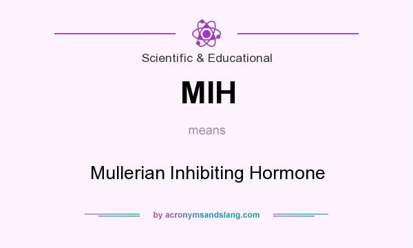 What does MIH mean? It stands for Mullerian Inhibiting Hormone