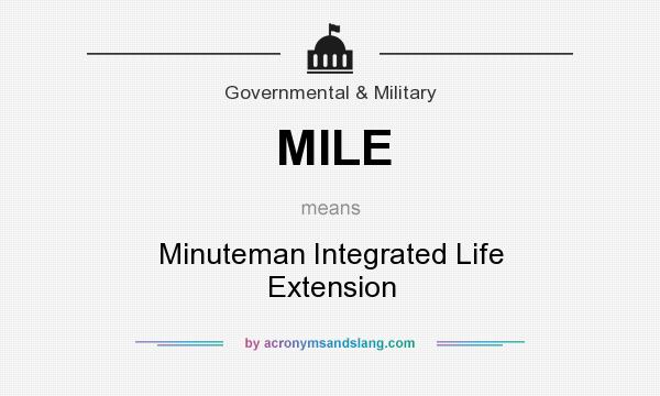 What does MILE mean? It stands for Minuteman Integrated Life Extension