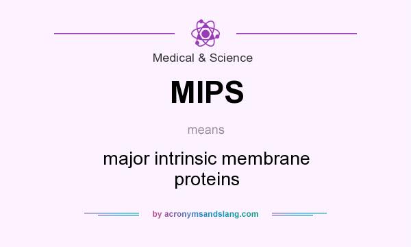 What does MIPS mean? It stands for major intrinsic membrane proteins