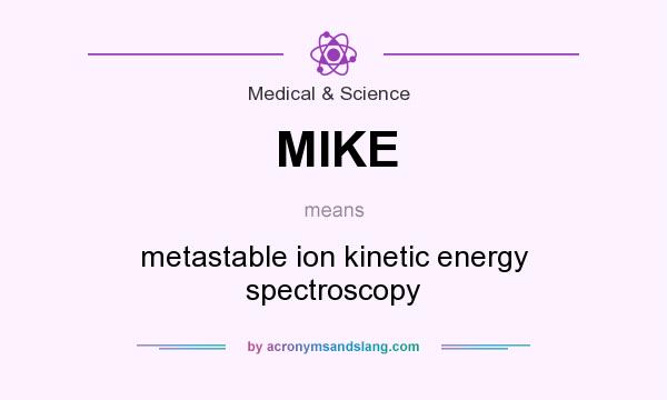 What does MIKE mean? It stands for metastable ion kinetic energy spectroscopy