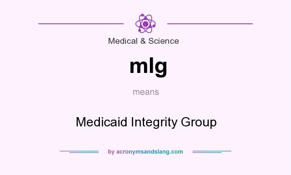 What does mIg mean? It stands for Medicaid Integrity Group
