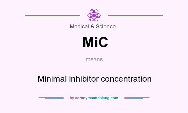 What does MiC mean? It stands for Minimal inhibitor concentration