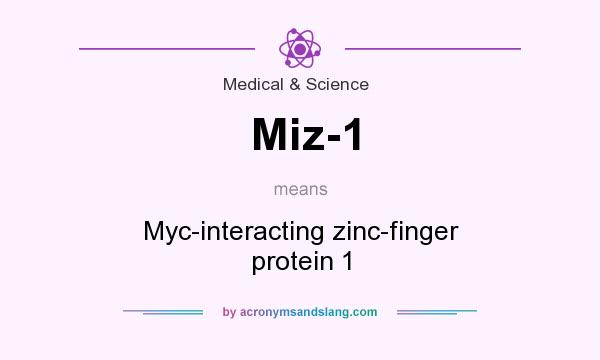 What does Miz-1 mean? It stands for Myc-interacting zinc-finger protein 1