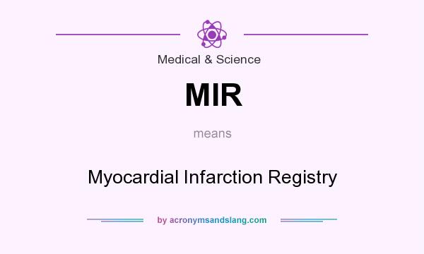 What does MIR mean? It stands for Myocardial Infarction Registry