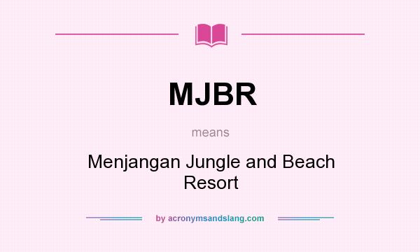 What does MJBR mean? It stands for Menjangan Jungle and Beach Resort