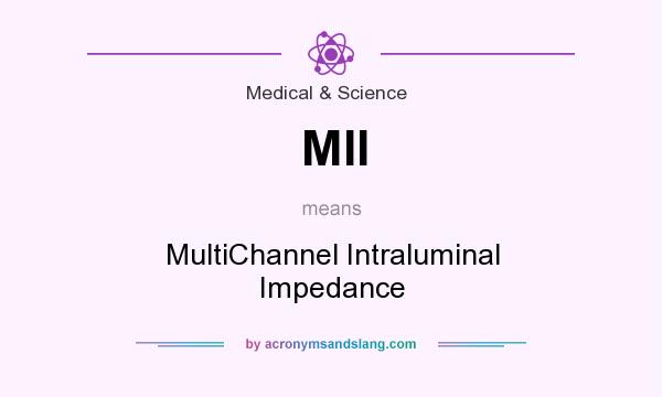 What does MII mean? It stands for MultiChannel Intraluminal Impedance