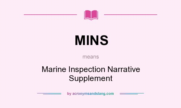 What does MINS mean? It stands for Marine Inspection Narrative Supplement