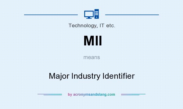 What does MII mean? It stands for Major Industry Identifier