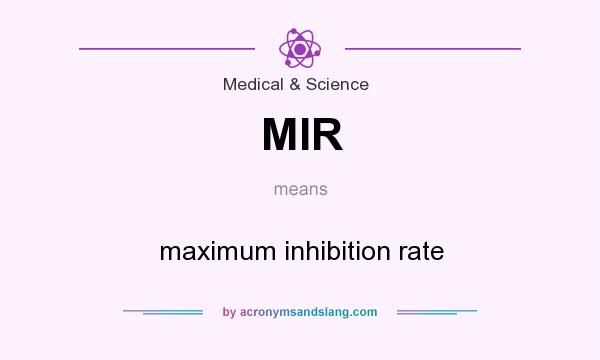 What does MIR mean? It stands for maximum inhibition rate