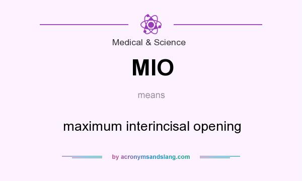 What does MIO mean? It stands for maximum interincisal opening