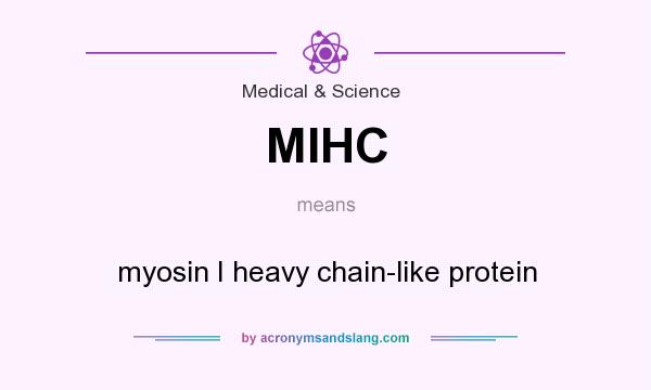 What does MIHC mean? It stands for myosin I heavy chain-like protein