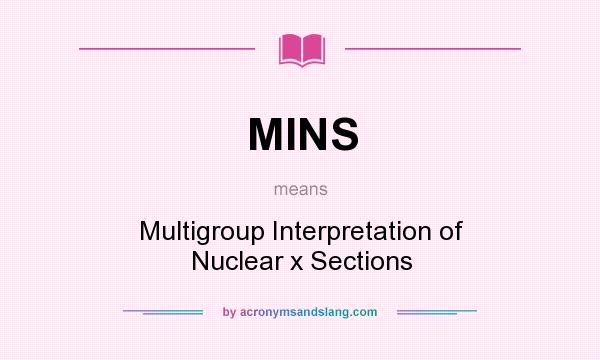 What does MINS mean? It stands for Multigroup Interpretation of Nuclear x Sections