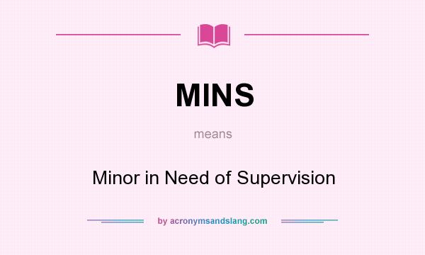 What does MINS mean? It stands for Minor in Need of Supervision