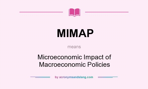 What does MIMAP mean? It stands for Microeconomic Impact of Macroeconomic Policies