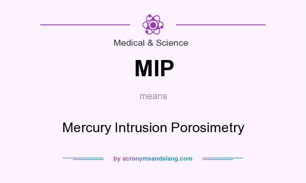 What does MIP mean? It stands for Mercury Intrusion Porosimetry