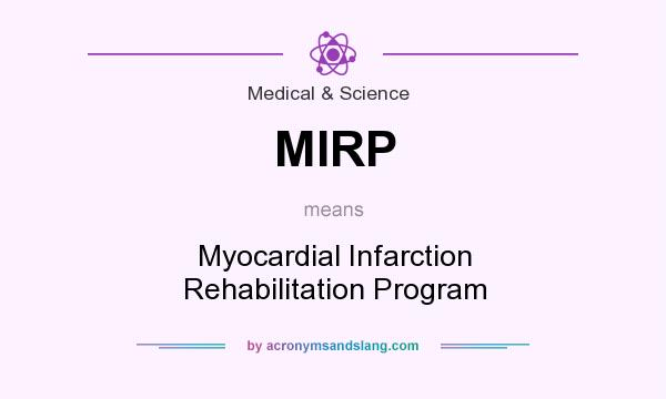 What does MIRP mean? It stands for Myocardial Infarction Rehabilitation Program