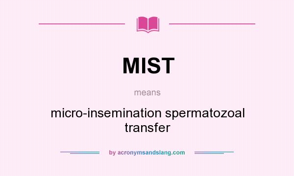 What does MIST mean? It stands for micro-insemination spermatozoal transfer