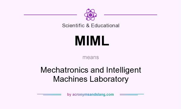 What does MIML mean? It stands for Mechatronics and Intelligent Machines Laboratory