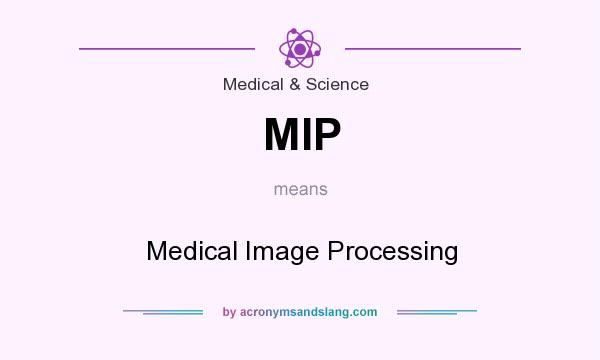 What does MIP mean? It stands for Medical Image Processing