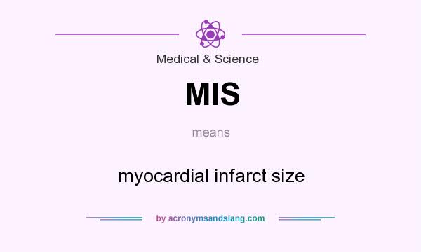 What does MIS mean? It stands for myocardial infarct size