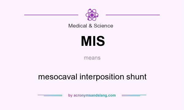 What does MIS mean? It stands for mesocaval interposition shunt
